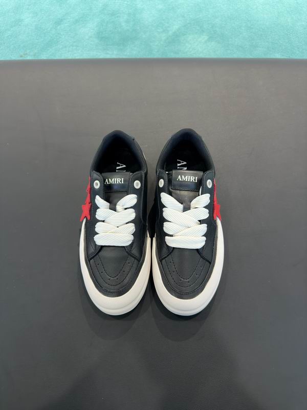 AMIRI Low-Top Sneakers – Black with Red Star Details
