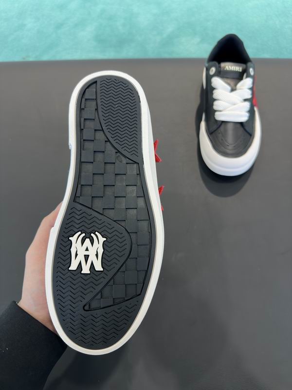 AMIRI Low-Top Sneakers – Black with Red Star Details