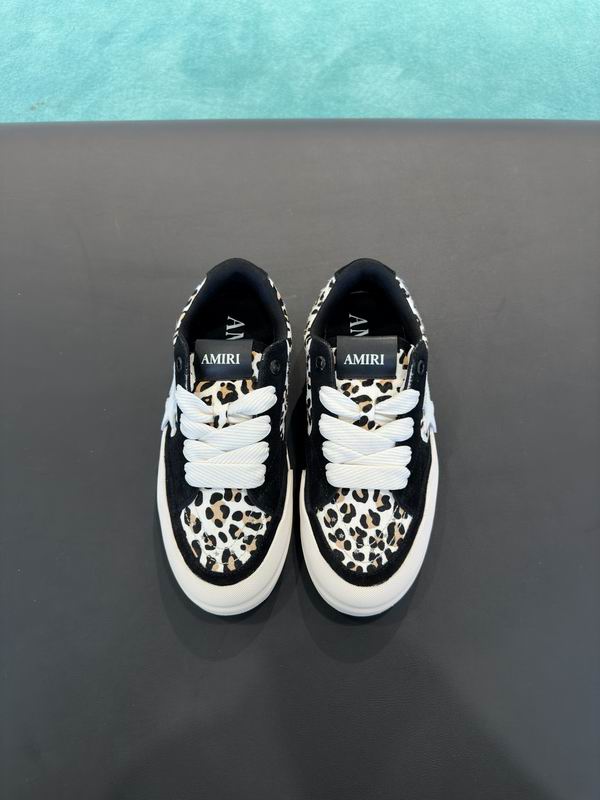 AMIRI Low-Top Sneakers – Black / Leopard Print with White Stars