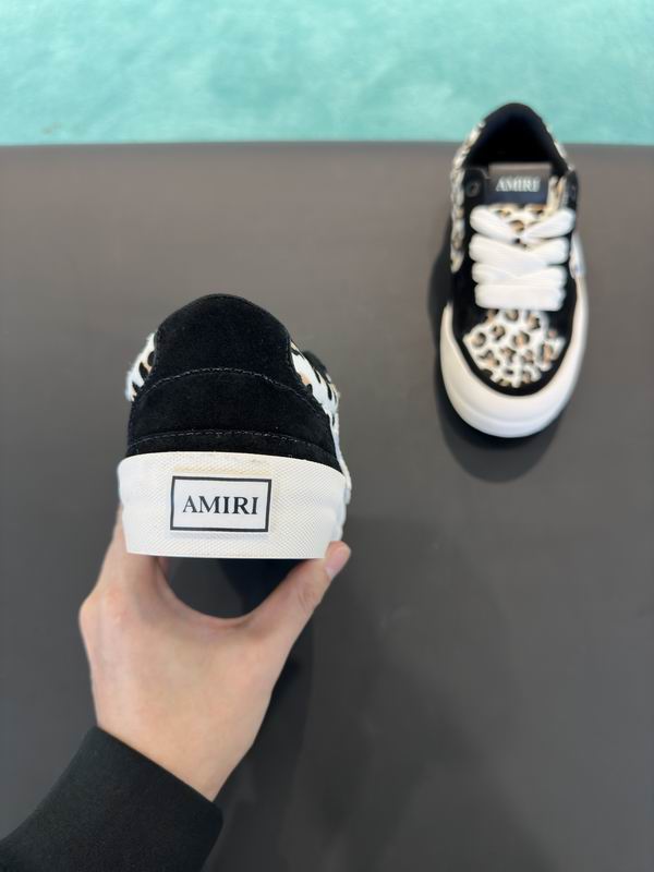 AMIRI Low-Top Sneakers – Black / Leopard Print with White Stars