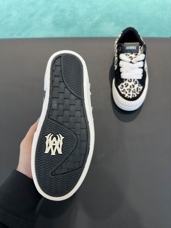 AMIRI Low-Top Sneakers – Black / Leopard Print with White Stars