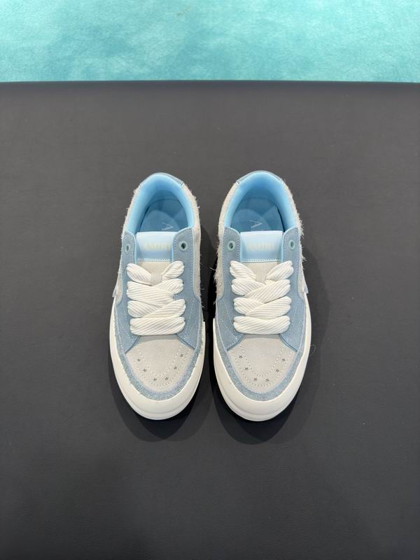 AMIRI Low-Top Sneakers – Light Blue / Cream with White Stars