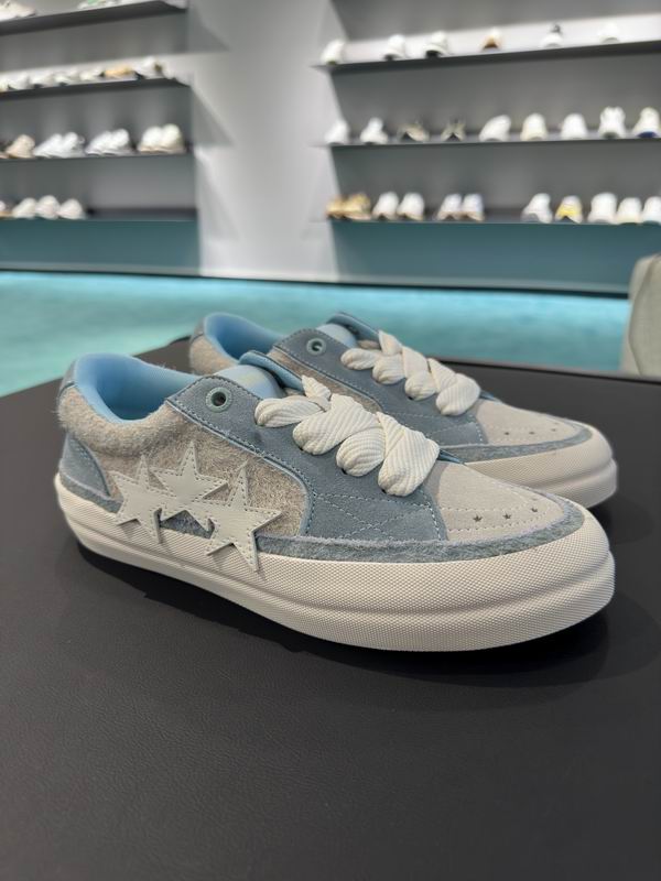 AMIRI Low-Top Sneakers – Light Blue / Cream with White Stars