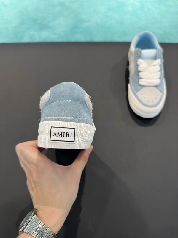AMIRI Low-Top Sneakers – Light Blue / Cream with White Stars