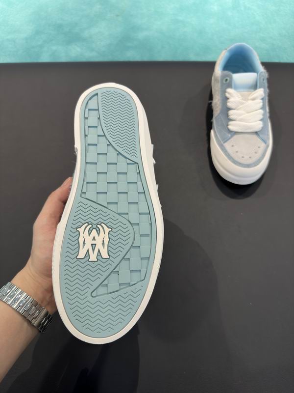 AMIRI Low-Top Sneakers – Light Blue / Cream with White Stars