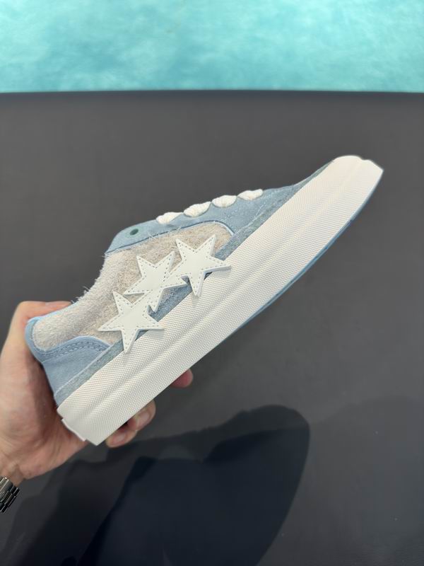 AMIRI Low-Top Sneakers – Light Blue / Cream with White Stars