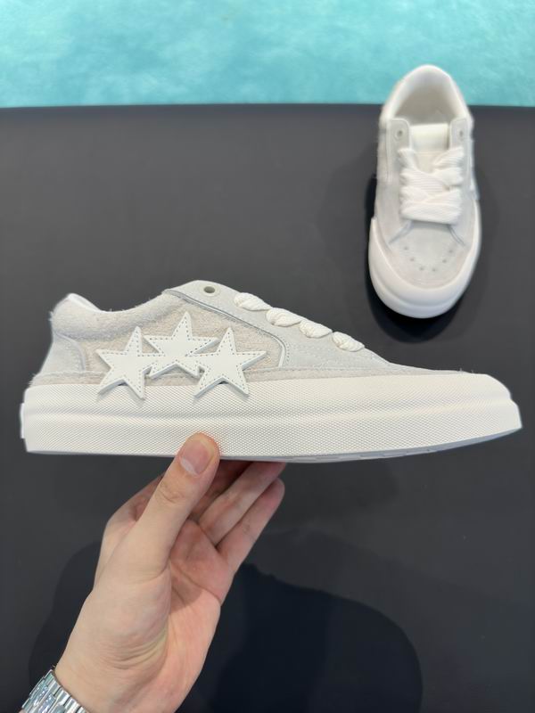 AMIRI Low-Top Sneakers – White / Cream with Star Details