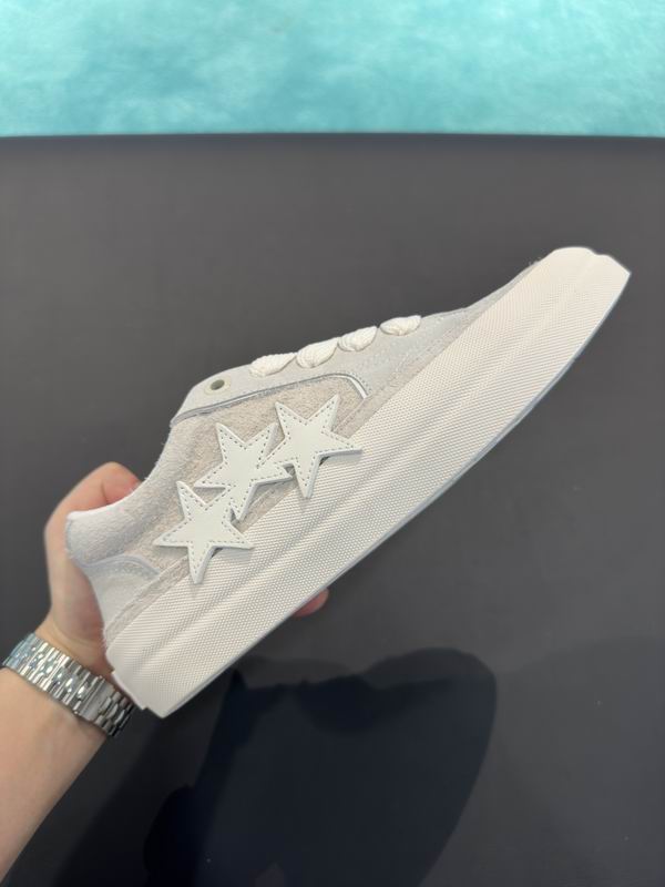 AMIRI Low-Top Sneakers – White / Cream with Star Details