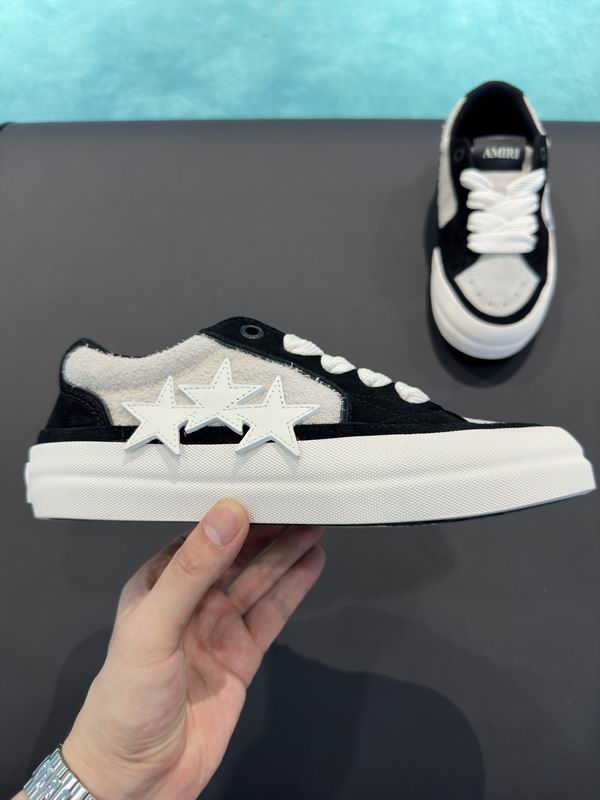 AMIRI Low-Top Sneakers – Black / Cream with White Stars