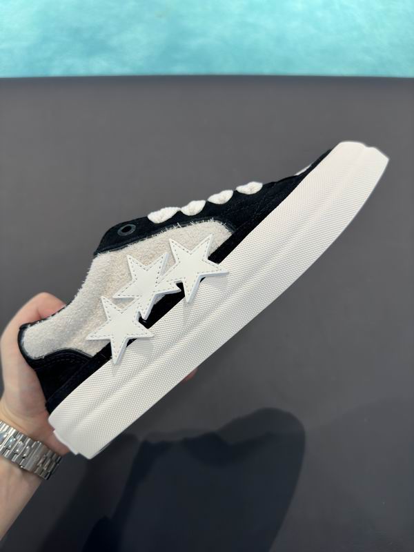 AMIRI Low-Top Sneakers – Black / Cream with White Stars