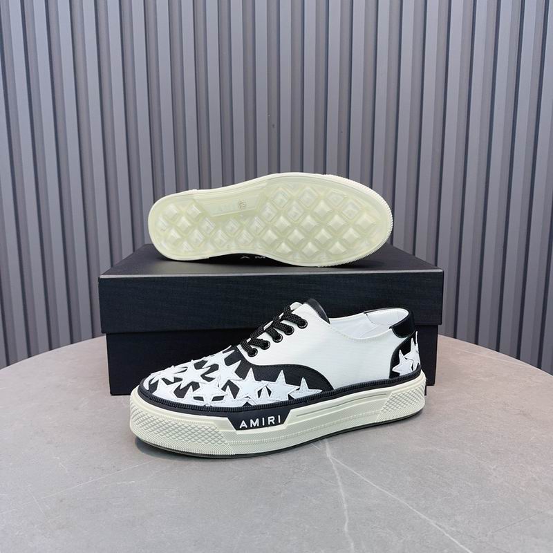AMIRI Black and White Star Low-Top Sneakers