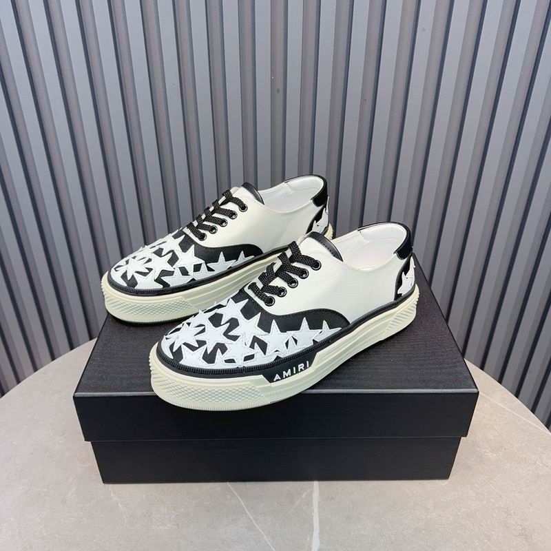 AMIRI Black and White Star Low-Top Sneakers