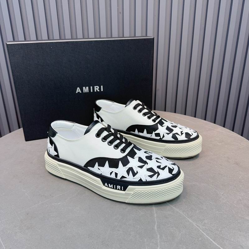 AMIRI Black and White Star Low-Top Sneakers