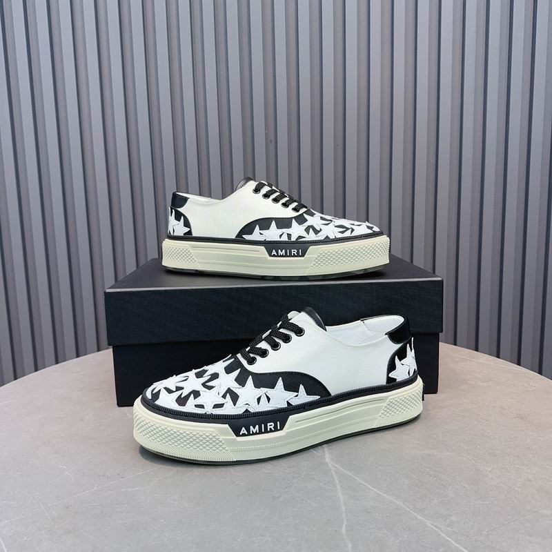 AMIRI Black and White Star Low-Top Sneakers