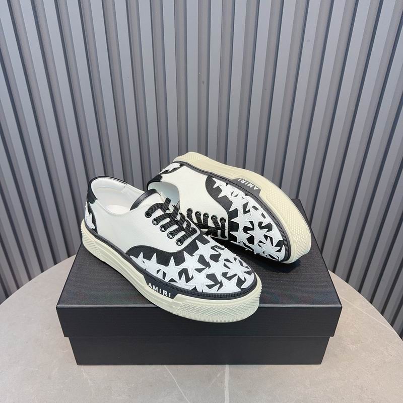 AMIRI Black and White Star Low-Top Sneakers