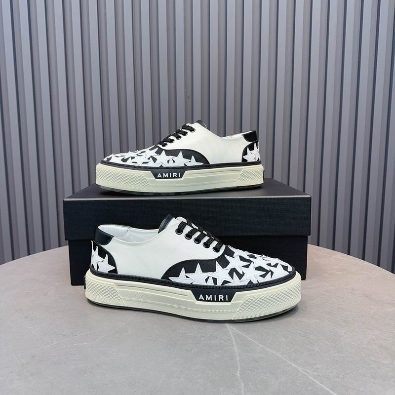 AMIRI Black and White Star Low-Top Sneakers