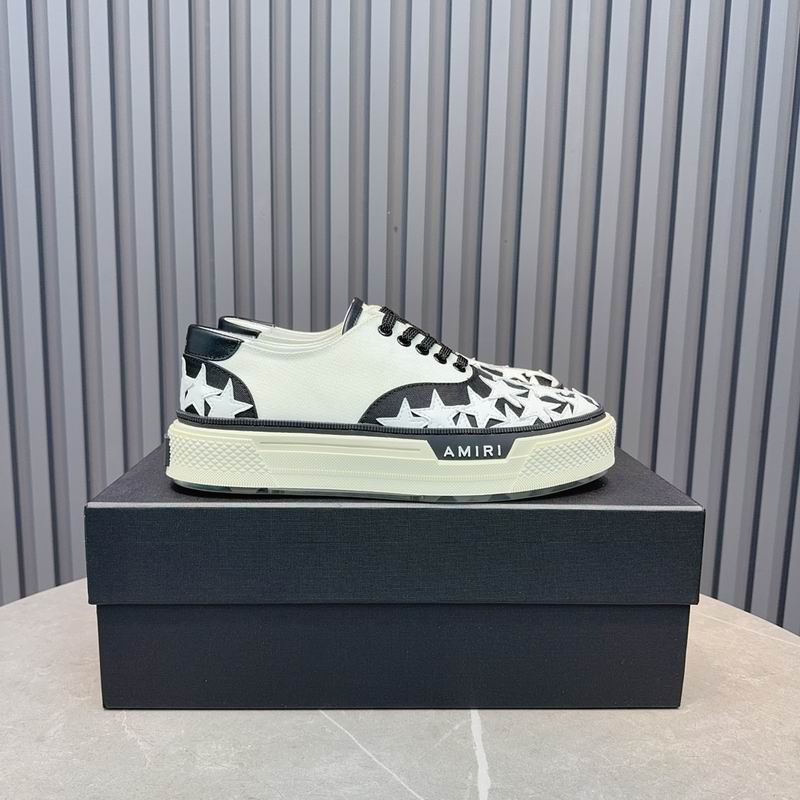 AMIRI Black and White Star Low-Top Sneakers