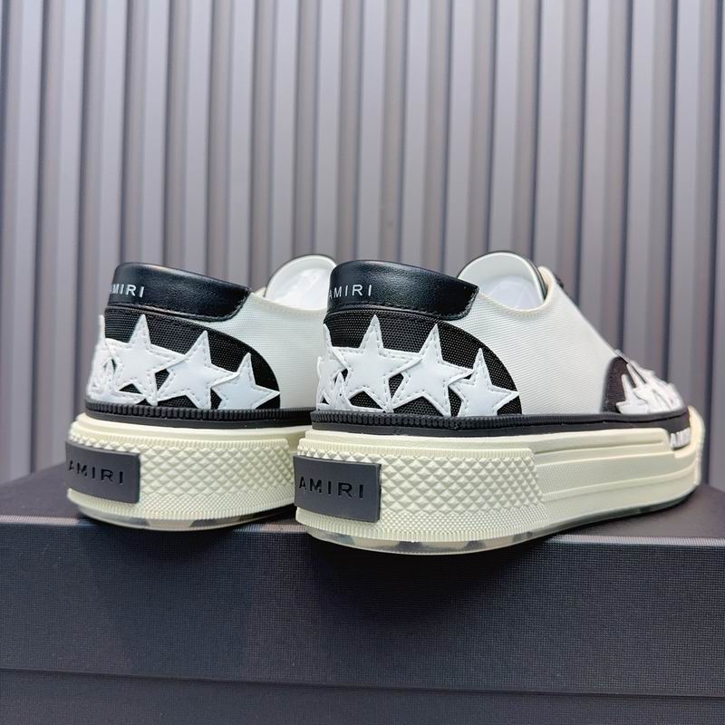 AMIRI Black and White Star Low-Top Sneakers