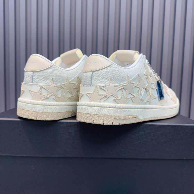 AMIRI White and Cream Star Low-Top Sneakers