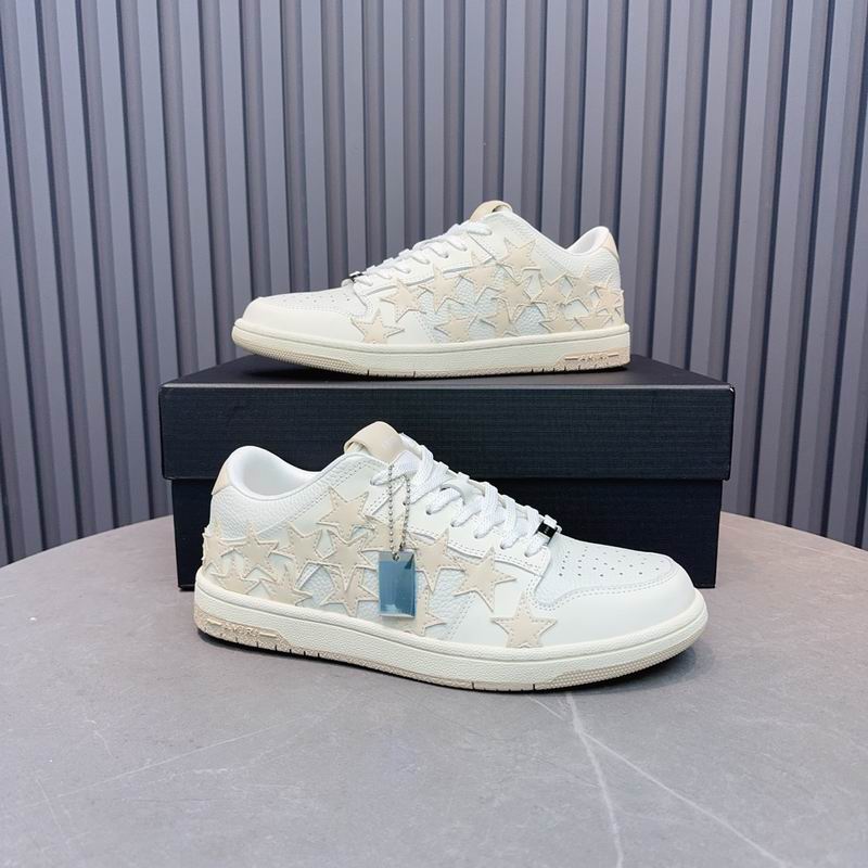 AMIRI White and Cream Star Low-Top Sneakers