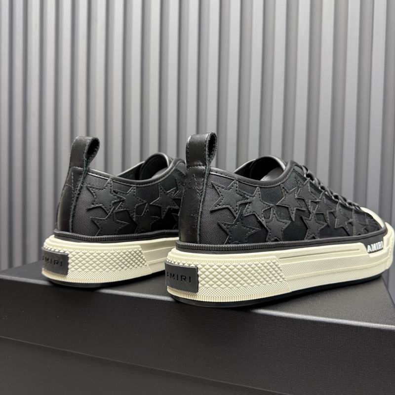 AMIRI Black Star Low-Top Sneakers with White Toe Caps