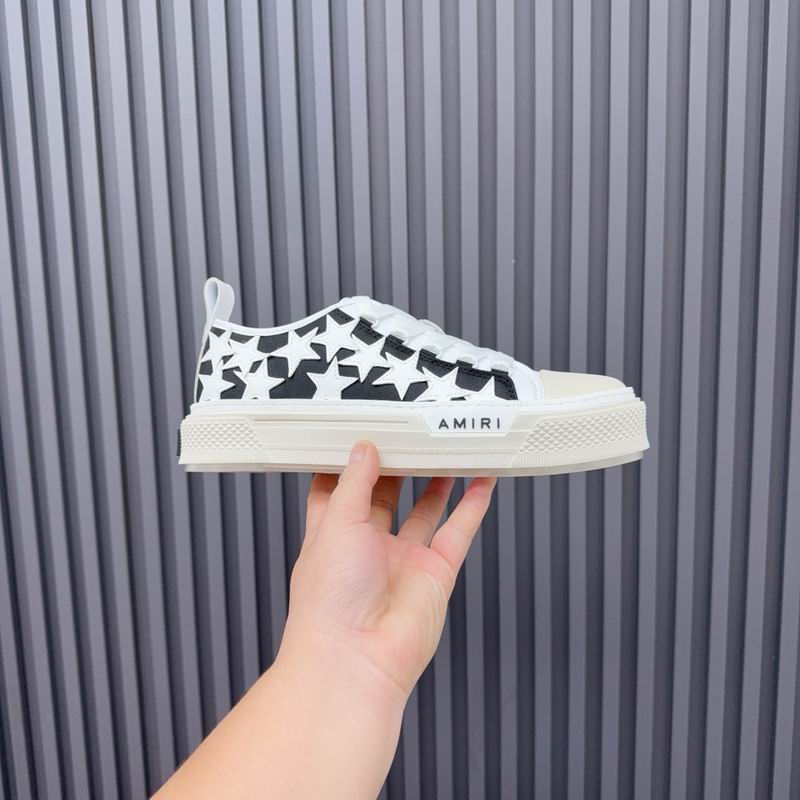 AMIRI White Star Low-Top Sneakers with Black Panels