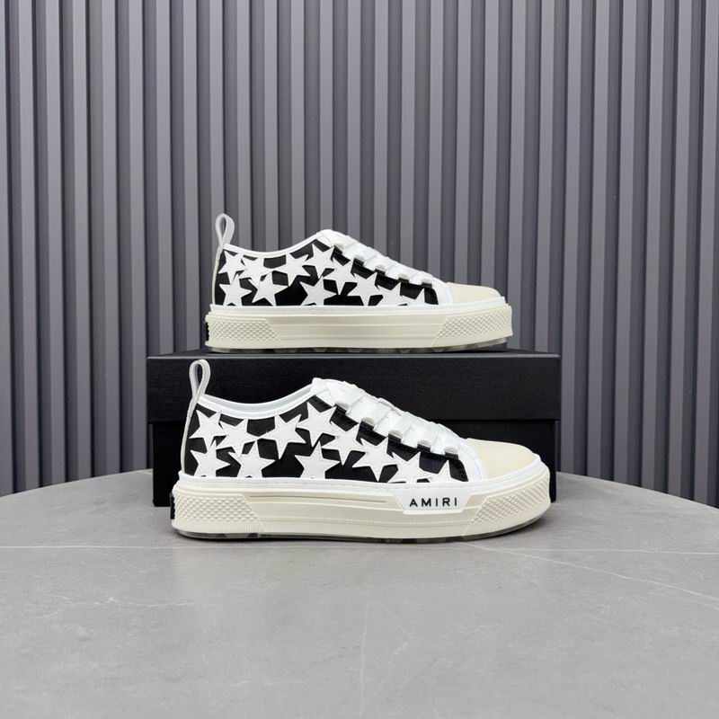 AMIRI White Star Low-Top Sneakers with Black Panels