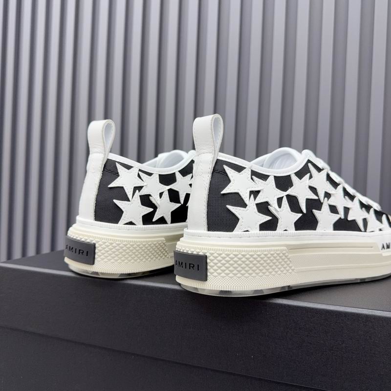 AMIRI White Star Low-Top Sneakers with Black Panels
