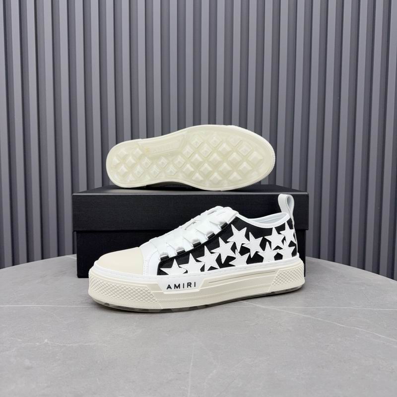 AMIRI White Star Low-Top Sneakers with Black Panels