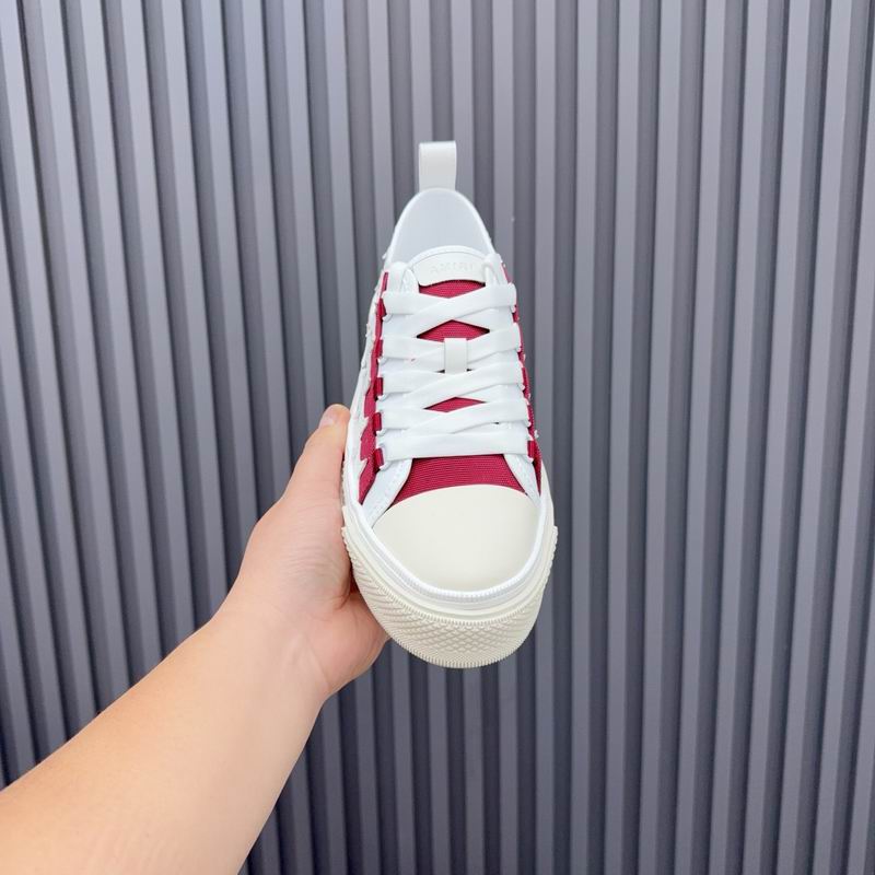 AMIRI Red and White Star Low-Top Sneakers