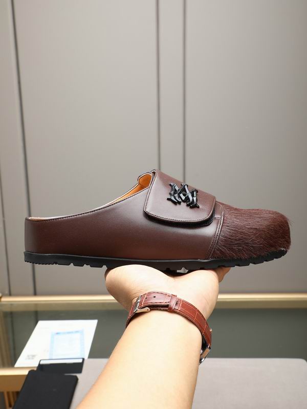 AMIRI Brown Textured Slip-On Mules