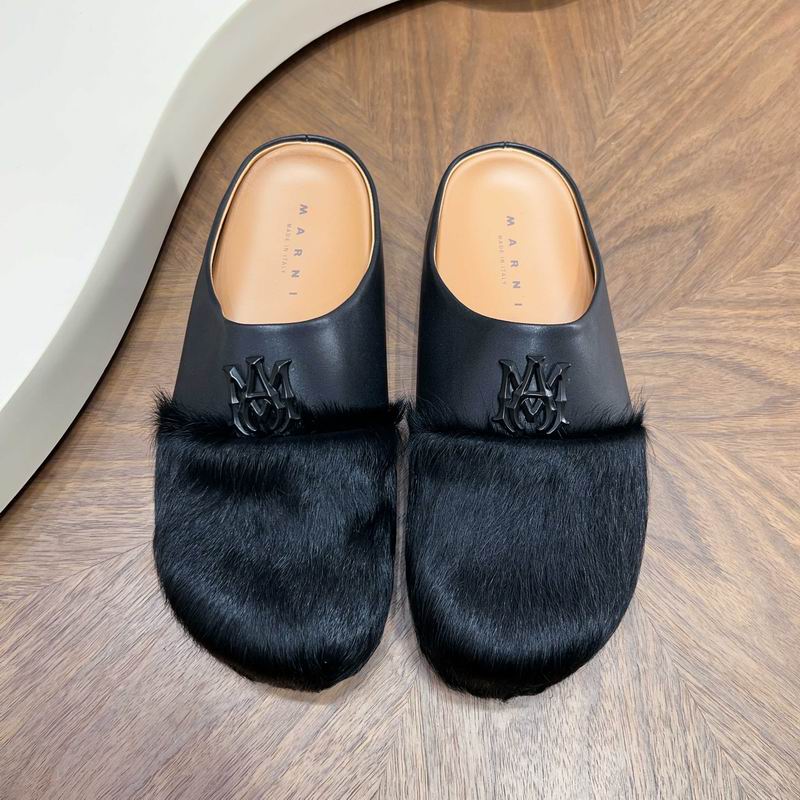 Black Textured-Toe Slip-On Mules