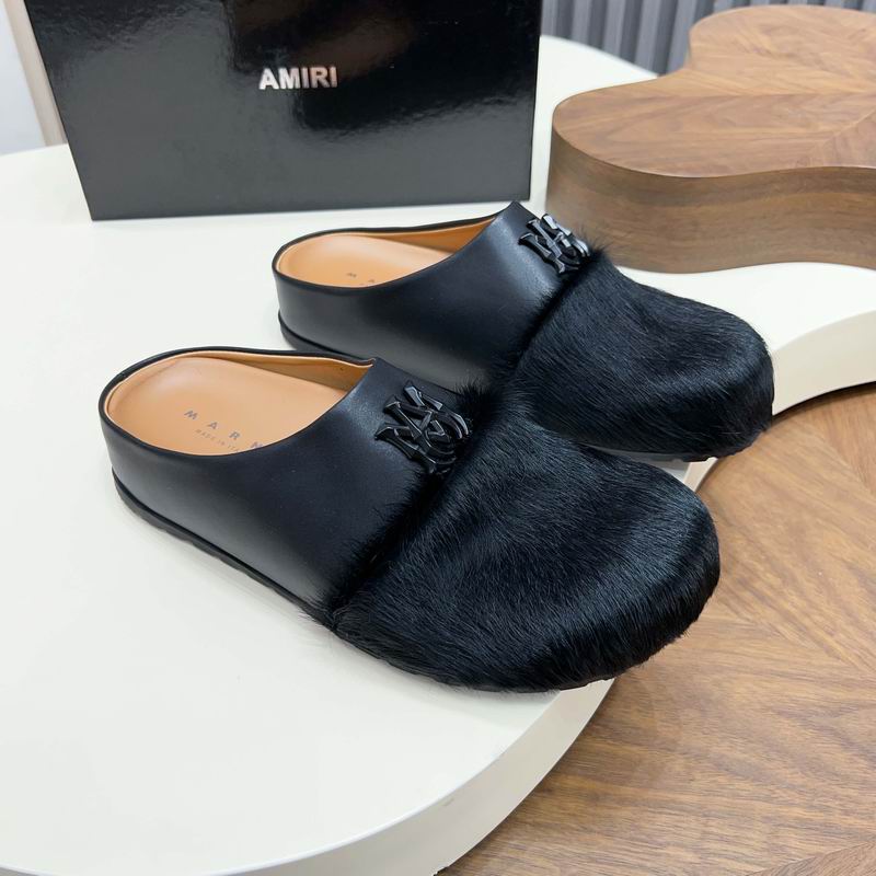 Black Textured-Toe Slip-On Mules