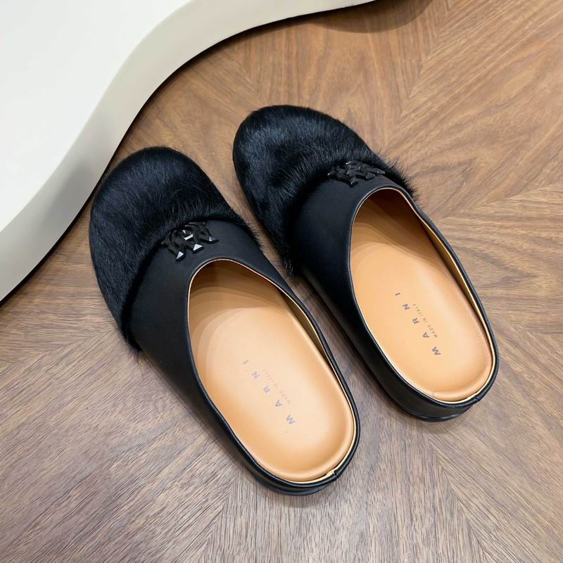 Black Textured-Toe Slip-On Mules