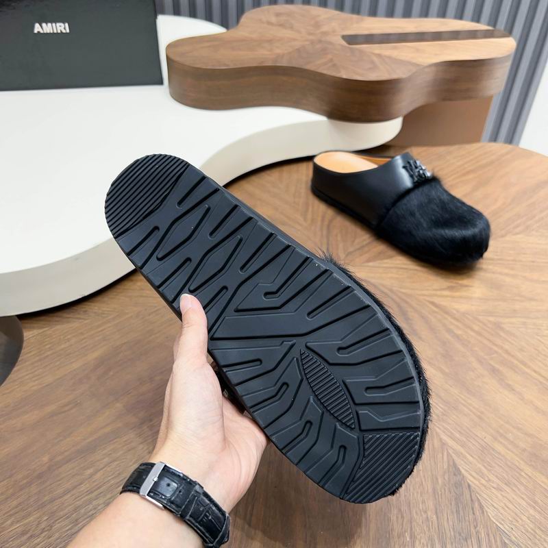 Black Textured-Toe Slip-On Mules