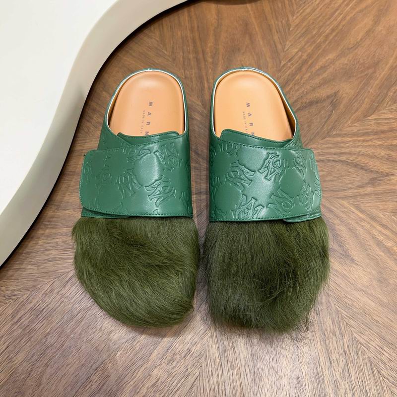 Green Embossed-Panel Textured-Toe Mules