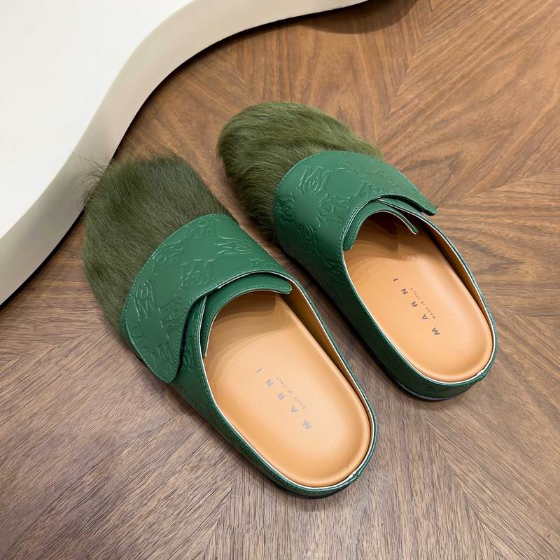 Green Embossed-Panel Textured-Toe Mules
