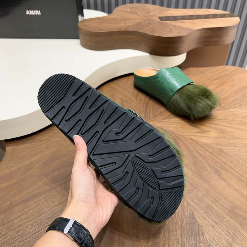 Green Embossed-Panel Textured-Toe Mules