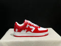 Red & White Star-Detail Low-Top Sneakers