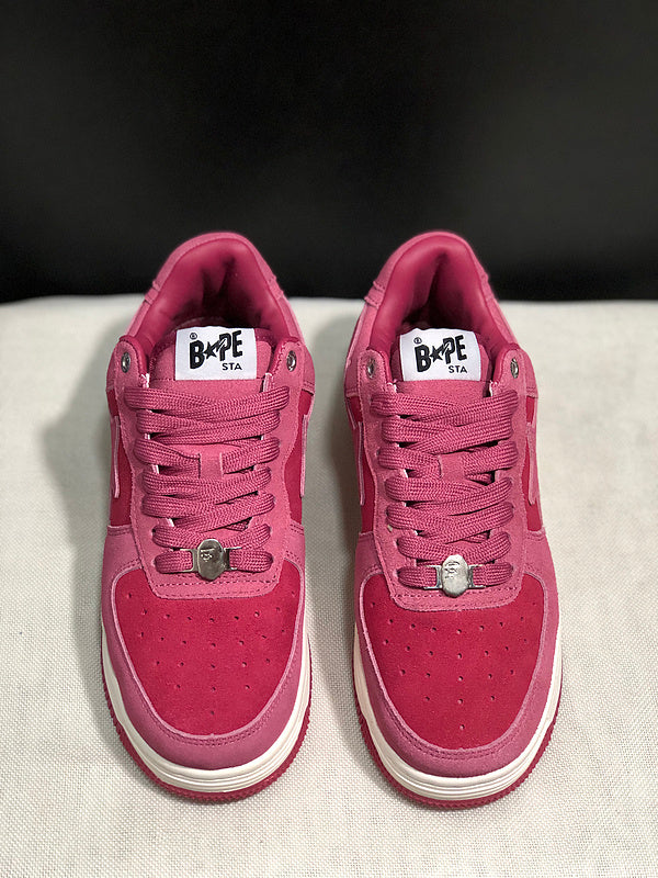 Rose Pink & Berry Star-Detail Low-Top Sneakers
