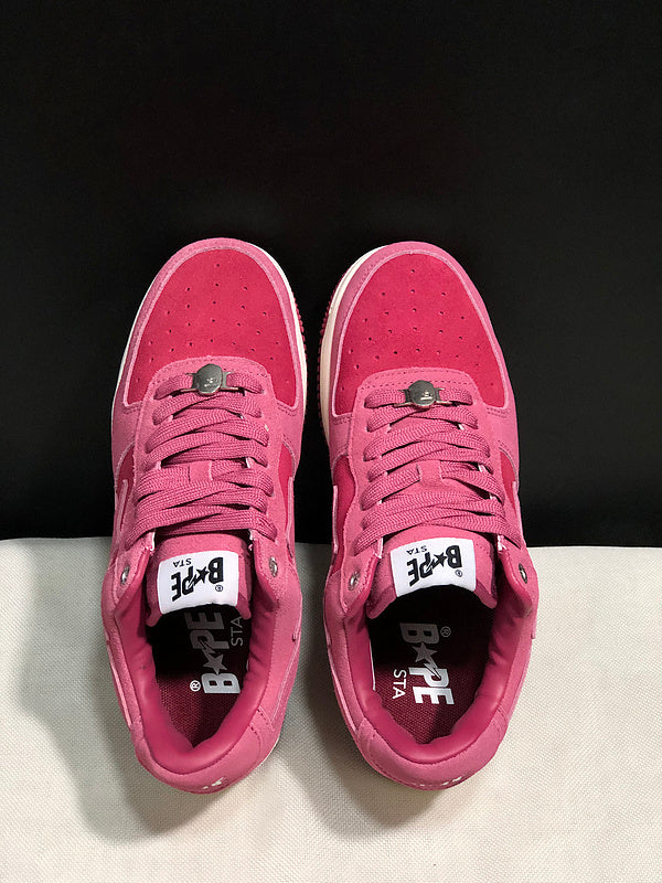 Rose Pink & Berry Star-Detail Low-Top Sneakers
