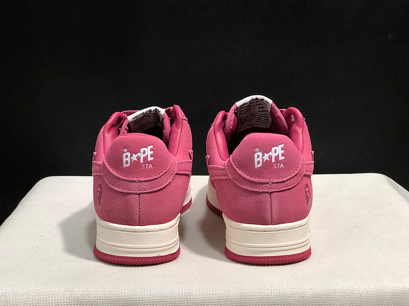 Rose Pink & Berry Star-Detail Low-Top Sneakers