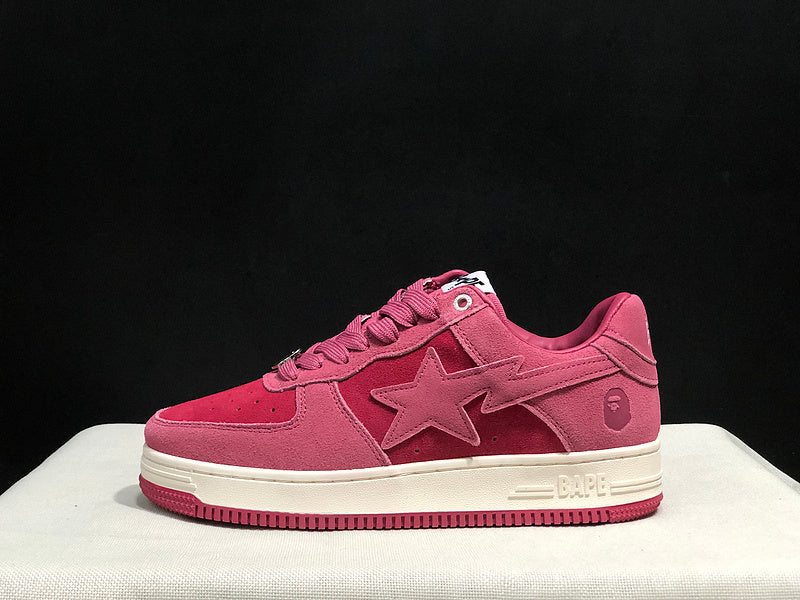 Rose Pink & Berry Star-Detail Low-Top Sneakers