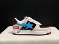 Cream & Black Blue-Star Low-Top Sneakers