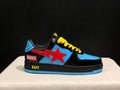 Black & Blue Red-Star Low-Top Sneakers