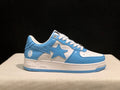 Sky Blue & White Star-Detail Low-Top Sneakers