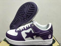 BAPE Purple and White Star Low-Top Sneakers