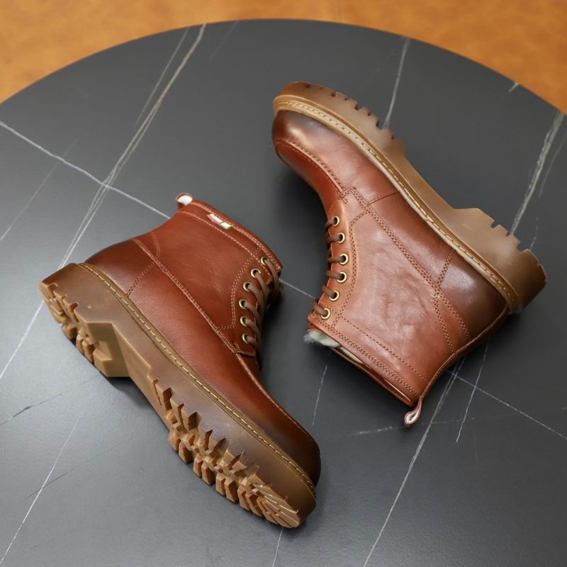 UGG Brown Lace-Up Ankle Boots with Plush Lining
