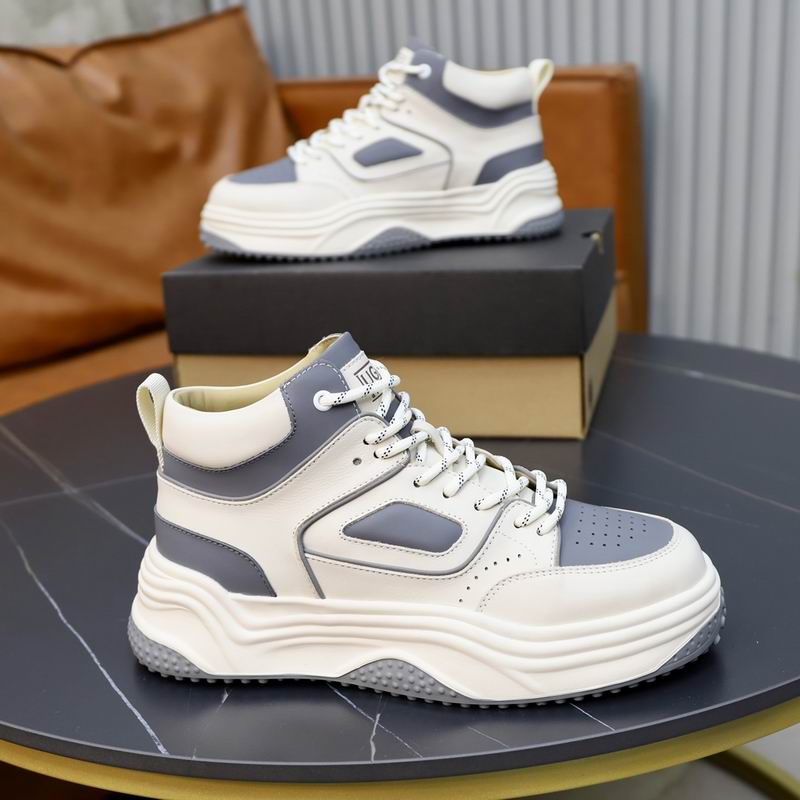UGG Cream and Grey Chunky High-Top Sneakers