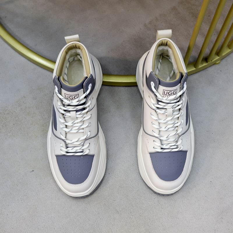 UGG Cream and Grey Chunky High-Top Sneakers